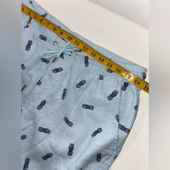 Tenth + Ocean Shorts Mens Size 2XL Blue ￼ Washable Linen Pull On New - Picture 11 of 11